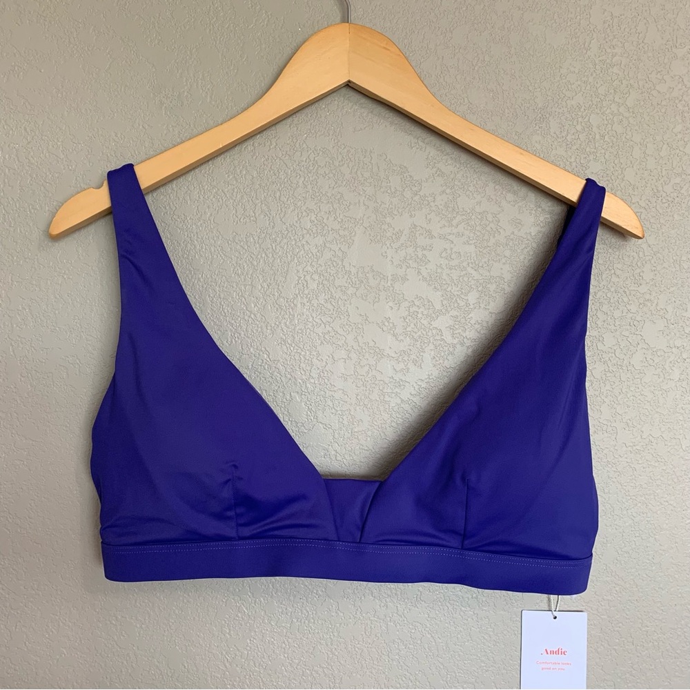 Andie Size Large Lapis Blue Tahiti Bikini Top Swimwear NWT - Picture 3 of 12